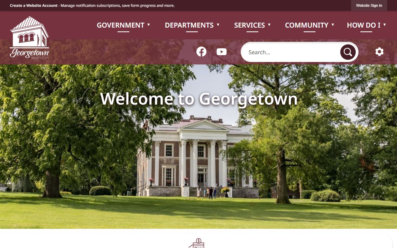 Georgetown city website for accessing local property records and city services
