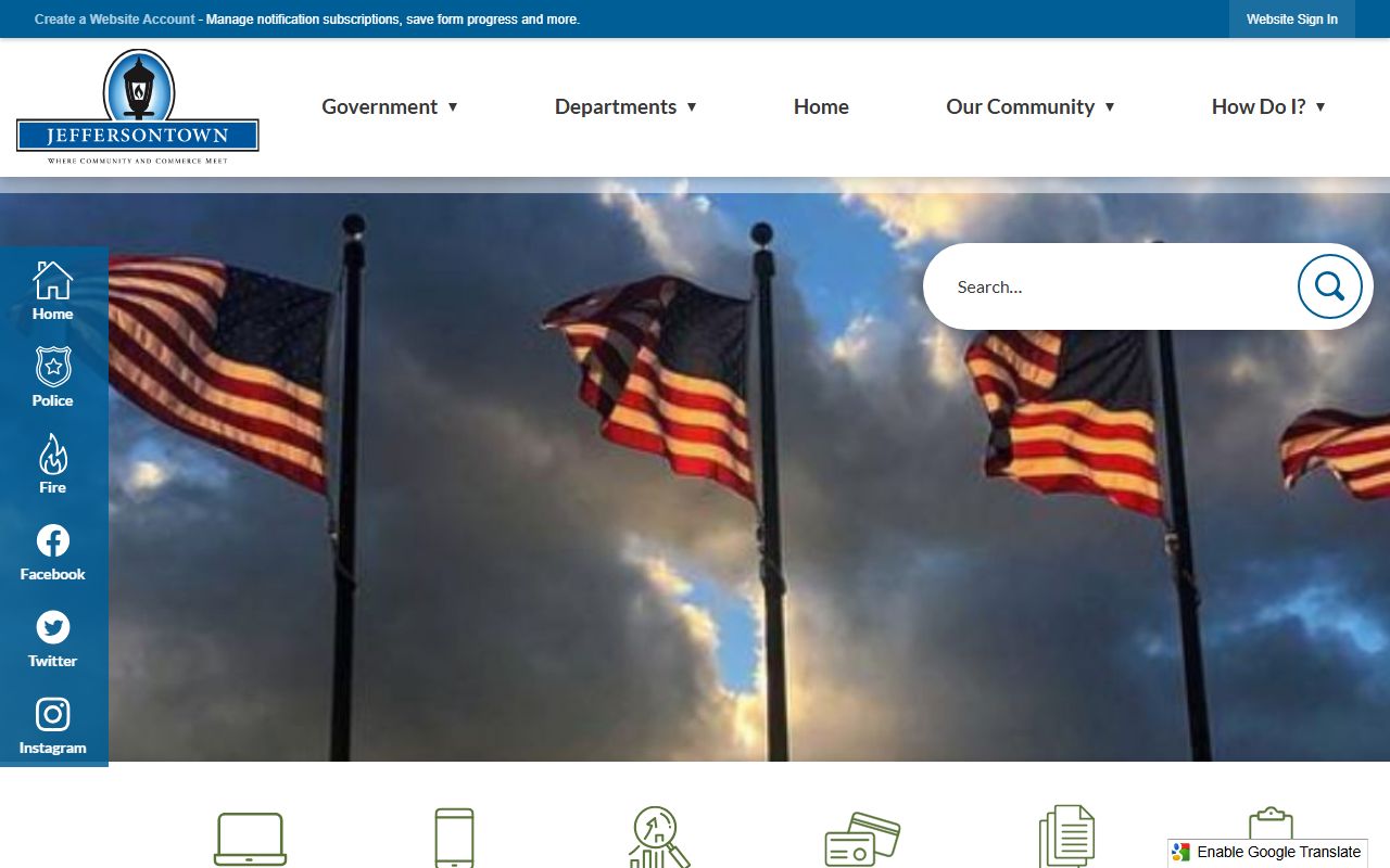 Jeffersontown City website for property records access