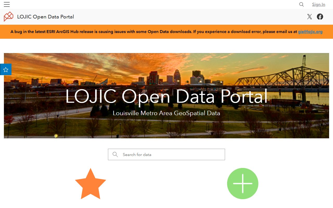 LOJIC Data Portal for Louisville property and GIS records
