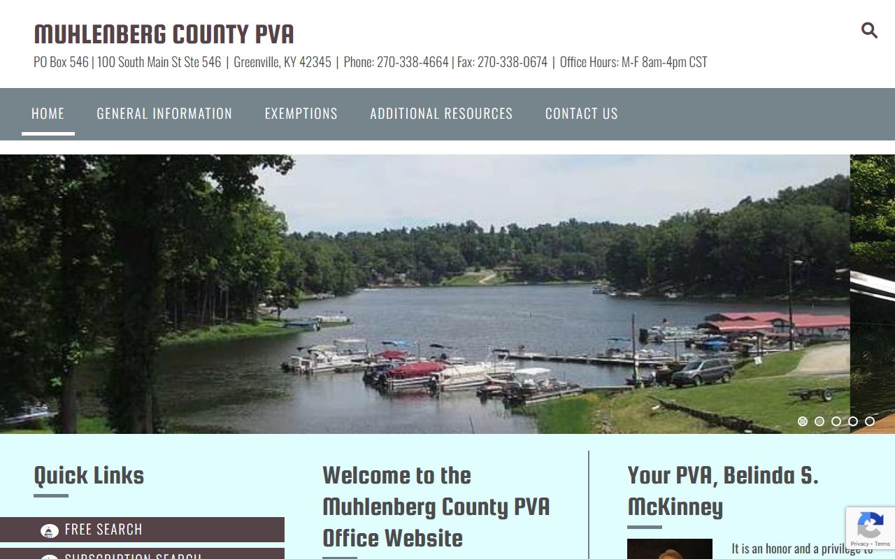 Muhlenberg County PVA office for property records and assessments in Greenville Kentucky