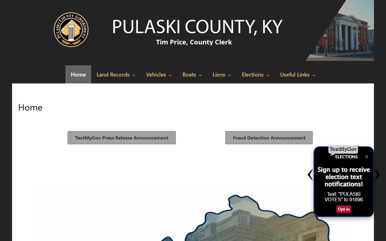 Pulaski County Clerk office for land records and deeds in Somerset Kentucky