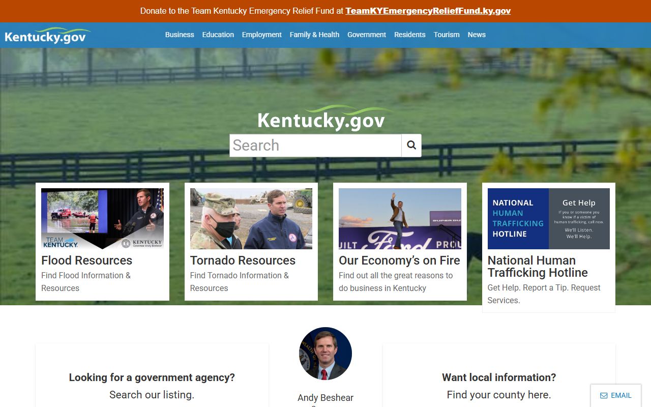 Kentucky.gov state portal for property records access